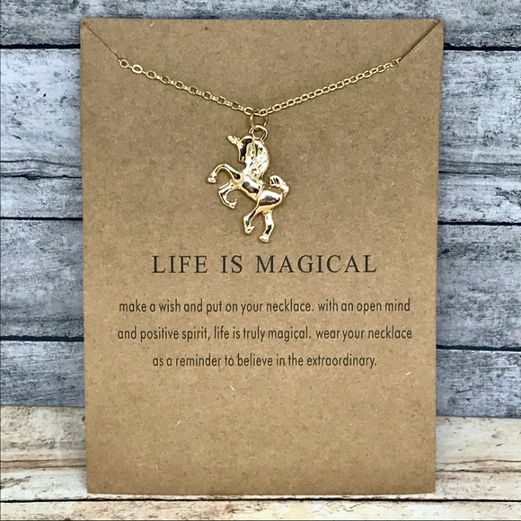 Jewelry - Magical Unicorn Make A Wish Necklace